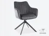 Drehstuhl Azalia Samt Grau - 180° drehba Produktbild-Vorschau 3