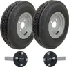 4.kit rimorchio 80/4.00x8 Ruote 6ply P811 4/100mm PCD Mozzo Anteprima dell’immagine prodotto 1