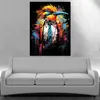 Pop Art Vogel im Anzug Dark Leinwandbild Wandbild Produktbild-Vorschau 3