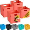 HAVENHAUS Filzkorb faltbar 4er Set peach pink 30x30x30cm | Produktbild-Vorschau 1