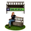 KADAX Gartenbank, 120x47x81,5cm Banktruhe aus Einer Produktbild-Vorschau 1