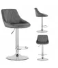 A collage of three images of a gray bar stool against a white background. Voir les images du produit