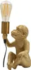 Mauro Ferretti Tischlampe Affe E27 17x14,5x25 cm gold Produktbild-Vorschau 2