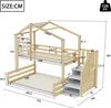 MODFU Etagenbett Kinderbett 90x200cm&140x200cm mit Fenster, Produktbild-Vorschau 6