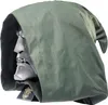 A close-up side view of a Doctor Doom helmet covered by a green hood. Anteprima dell’immagine prodotto
