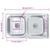 Küchenspüle Doppelbecken mit Sieb & Siphon Edelstahl , Produktbild-Vorschau 10