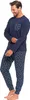 Herren-Pyjamas Aus Baumwolle, Lange Ärmel Und Hose, Produktbild-Vorschau 4