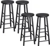 Four black bar stools are arranged in a group against a white background. Produktbild-Vorschau