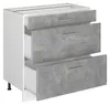 Keukenonderkast Vicco R-Line Beton/Wit 80 cm met 3 laden Productafbeelding-voorbeeld 3