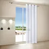 Ösenvorhang Uni Vorhang „Katar“ weiß transparent 140 cm x Produktbild-Vorschau 3