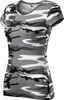Tarnfarbenes Damen-T-Shirt, 100% Baumwolle, unbedruckt, Produktbild-Vorschau 1