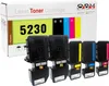 A box of toner cartridges for a Kyocera printer, with the cartridges displayed in front of the box. Produktbild-Vorschau