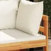 Divano ad angolo vidaXL con cuscini bianco crema, in legno Anteprima dell’immagine prodotto 7