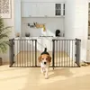 PawHut 2-in-1 puppyren, 5-delig, inklapbaar, metalen Productafbeelding-voorbeeld 2