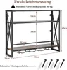 A diagram showing the dimensions of a wine rack. Produktbild-Vorschau