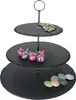 Schiefer-Etagere Rina schwarz 3-stöckig Ø35cm Produktbild-Vorschau 1