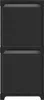 A product shot of a black cube shelf unit with six boxes. Náhled obrázku produktu