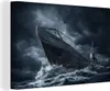 MuchoWow® - Leinwandbilder - U-Boot fährt in stürmische Produktbild-Vorschau 1