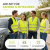 4x gilet di sicurezza giallo - accessori auto - 2026 gilet Anteprima dell’immagine prodotto 5