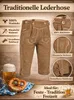 PAULGOS pantaloni tradizionali da uomo in pelle - braghe al Anteprima dell’immagine prodotto 6