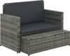 vidaXL 2-tlg. Garten-Lounge-Set mit Auflagen Poly Rattan Produktbild-Vorschau 1