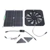 A solar panel and fan kit laid out on a white background. Produktbild-Vorschau