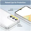 Close-up view of a clear phone case highlighting raised lips for screen and camera protection. Produktbild-Vorschau