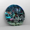 Wanduhr - Rund - Glasuhr - Fahrräder Graffiti Straße Wand - Produktbild-Vorschau 4