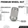 20x Radmuttern M14x1,5 35mm Kegelbund geschlossen 60° chrom Produktbild-Vorschau 6