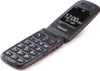 A flip phone is shown open against a white background. Produktbild-Vorschau