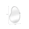 A mirror with dimensions indicated by measurement lines and text. Anteprima dell’immagine prodotto