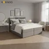 Boxspringová postel - 180x200 - Šedá - Úložný prostor - Náhled obrázku produktu 1