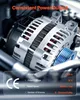 A close-up view of a car alternator with technical specifications displayed. Anteprima dell’immagine prodotto