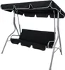 Hollywoodschaukel 3 Sitzer creme-grau 170x110x153cm Produktbild-Vorschau 1