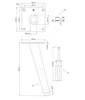 Technical drawings and dimensions of furniture legs and screws. Produktbild-Vorschau