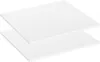 Two white, flat rectangular objects are stacked on top of each other at an angle. Produktbild-Vorschau