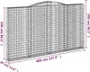 Gabionen mit Hochbogen 5 Stk. 400x30x220/240cm Verzinktes Produktbild-Vorschau 6
