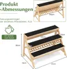 COSTWAY 3-poziomowy drewniany kwietnik, kwietnik z półką, 2 Podgląd zdjęcia produktu 3