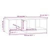 vidaXL Table basse en bois blanc et chêne Sonoma 102x50x36 Voir les images du produit 8