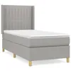 Maison Exclusive - Boxspringbett mit Matratze Hellgrau Produktbild-Vorschau 2