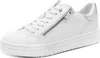 A white sneaker with a silver heel accent and a side zipper is shown against a white background. Náhľad obrázku produktu