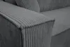 Close-up of a gray corduroy sofa armrest and cushion. Produktbild-Vorschau