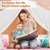 COSTWAY Dětský stan s oknem a rohoží a dřevěným rámem, Náhled obrázku produktu 3