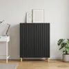 vidaXL Sideboard Schwarz 66 x 34,5 x 90 cm Holzwerkstoff Produktbild-Vorschau 7