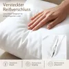 Kissenbezug 50x60 cm Weiß | 100% Baumwolle | Atmungsaktive Produktbild-Vorschau 4