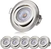 LED Einbaustrahler 6er Pack 3 Step Dimmbar Flach Chrom 5W Produktbild-Vorschau 1