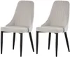 xonox.home Stuhl 2er Set Claudia Velouroptik creme (B/H/T): Produktbild-Vorschau 1