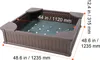 SucceBuy Sandkasten mit Abdeckung, 48,6 x 48,6 x 12,4 Zoll Produktbild-Vorschau 8