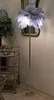 Stehlampe mit Federschirm und 3 Lichtquellen, Höhe 160 cm, Produktbild-Vorschau 5