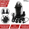 A submersible pump with accessories and marketing text. Podgląd zdjęcia produktu